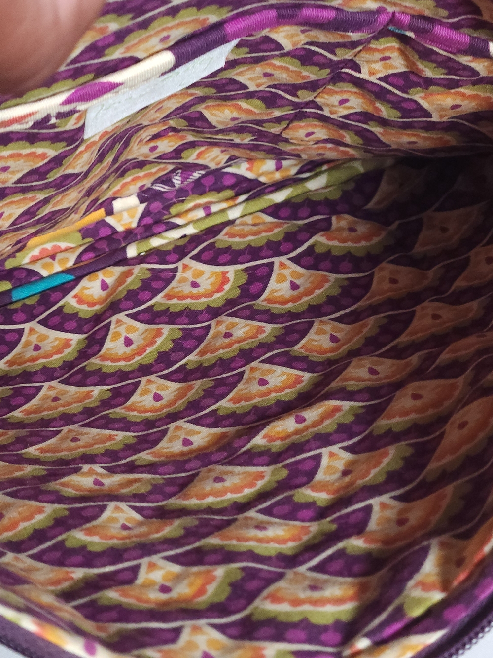 Vera Bradley Purple Quilted Crossbody Bag with Floral Paisley Print - Picture 6 of 7